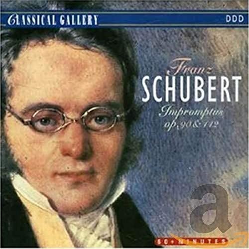 CD cover featuring a portrait of composer Franz Schubert wearing glasses.