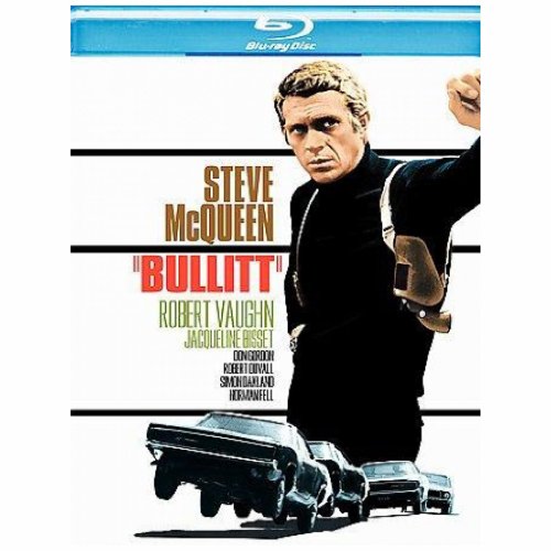 Bullitt" Blu-ray cover featuring Steve McQueen and a car chase scene.