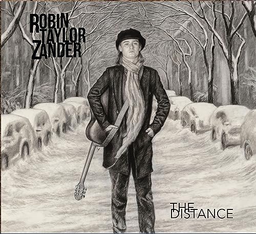 Black and white album cover featuring Robin Taylor Zander with a guitar.