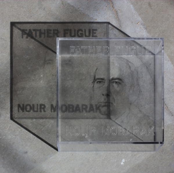 Vinyl record packaging with a portrait of an older man in grayscale.