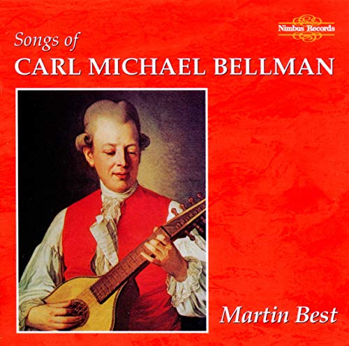 CD cover featuring a portrait of Carl Michael Bellman with a guitar.