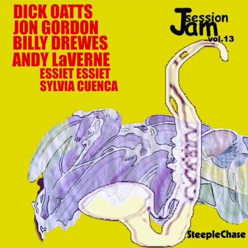 CD cover: yellow background, abstract purple saxophone illustration, and artist names.