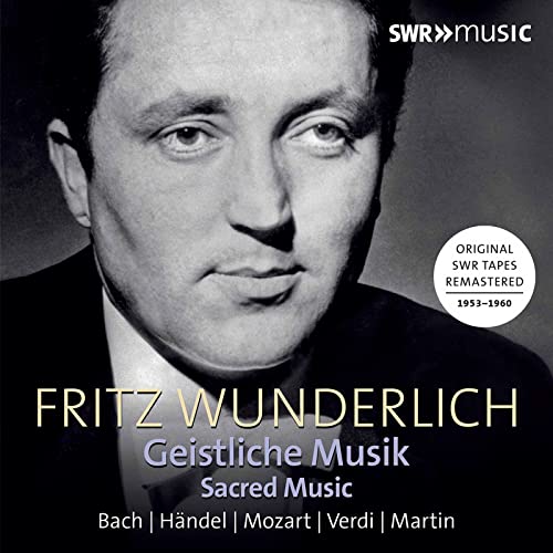 CD cover featuring portrait of tenor Fritz Wunderlich, with text in German and English.
