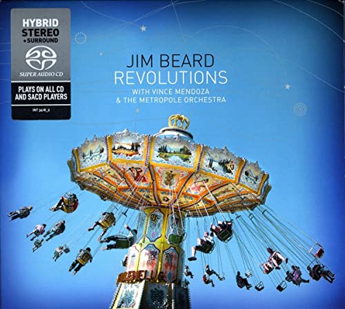 CD cover for "Revolutions" by Jim Beard & Vince Mendoza, featuring a swing ride.