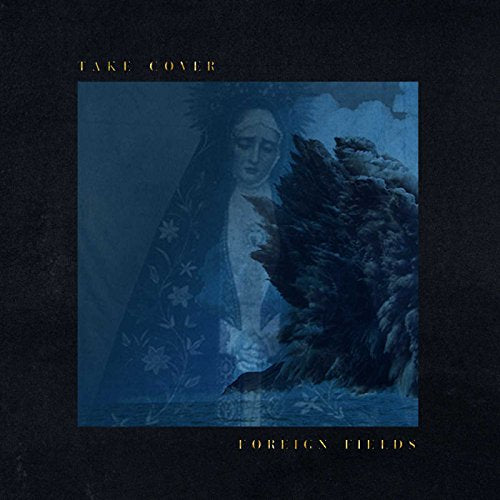 CD cover: ghostly woman with floral patterns and a bird in blue tones.