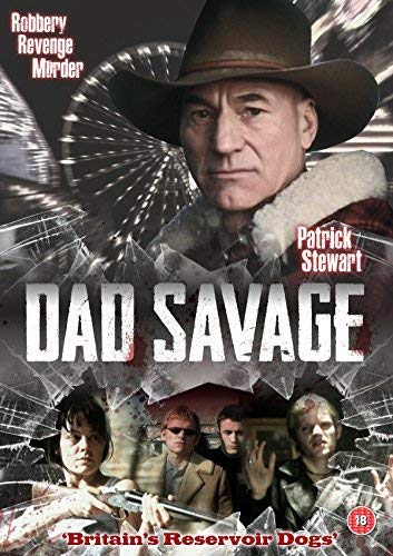DVD cover art featuring Patrick Stewart in a hat above three people holding weapons.