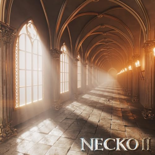 CD cover art: long stone hallway with arched windows and light.