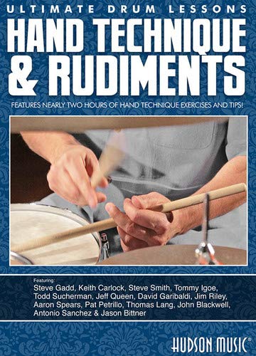 DVD cover for drum lessons featuring hands playing a snare drum.