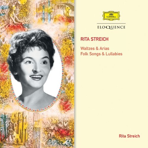 CD cover featuring portrait of Rita Streich with floral background.