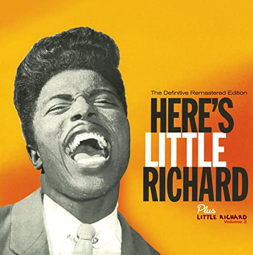 Little Richard album cover with a black and white portrait and bold text.