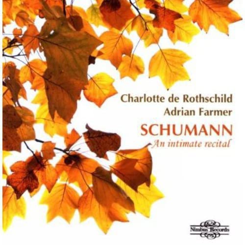 CD cover with falling autumn leaves and text naming Schumann, de Rothschild, Farmer.