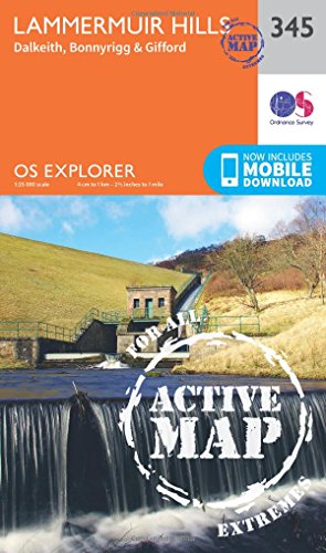 OS Explorer Map Active (345) Lammermuir Hills (OS Explorer Active Map)