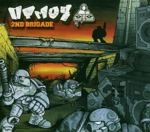 CD cover art: armored figures in a dystopian, ruined cityscape.