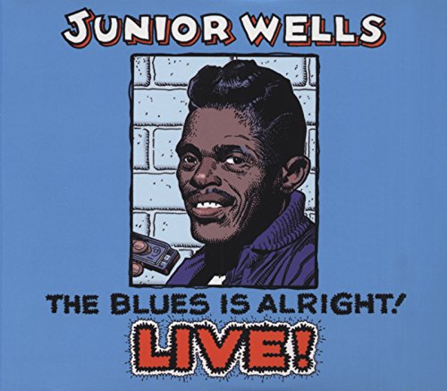 Junior Wells album cover: portrait of a smiling man with a harmonica.