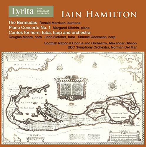 CD cover for Iain Hamilton’s classical music album featuring a map.
