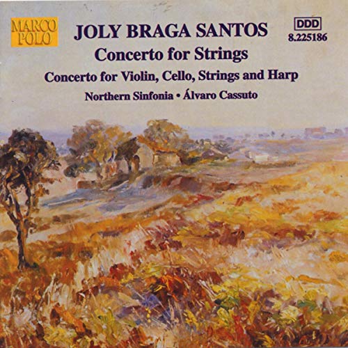 CD cover for Joly Braga Santos' Concerto for Strings with landscape art.