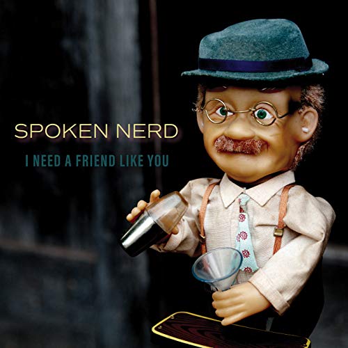 CD cover featuring a small, bespectacled doll mixing a drink.