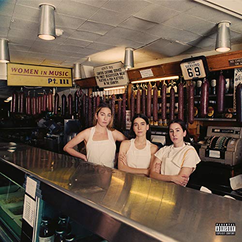 Haim album cover: three women in front of a deli counter.