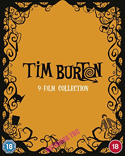 Tim Burton 9-Film Collection Blu-ray cover with ornate orange and black design.