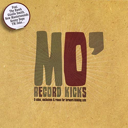 CD cover for “Mo’ Record Kicks” with textured brown and white design.