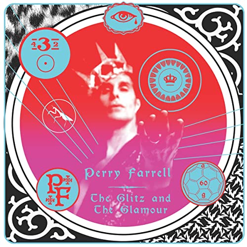Album cover for Farrell Perry’s “The Glitz and The Glamour” featuring a crowned figure.