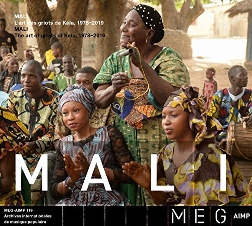 CD cover featuring a Malian woman playing a traditional instrument with others.