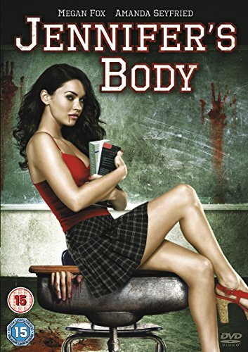 Jennifer's Body" DVD cover featuring Megan Fox in a red top and plaid skirt.