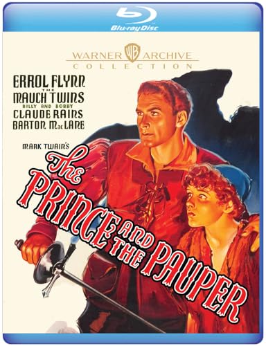 Blu-ray cover for "The Prince and the Pauper" featuring Errol Flynn.
