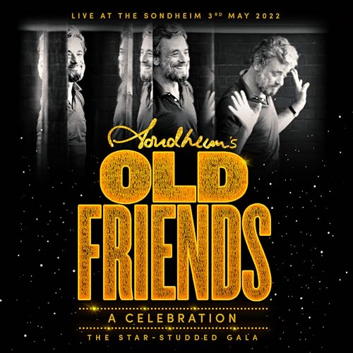 CD cover for “Stephen Sondheim’s Old Friends” featuring portraits of men.