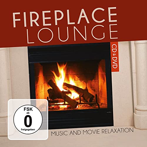 CD cover with a fireplace image and text “Fireplace Lounge”.