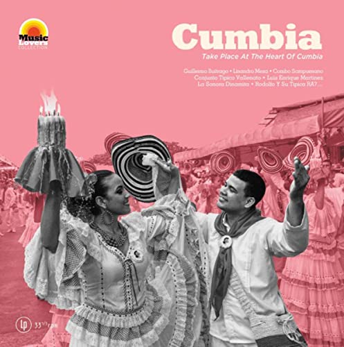 Cumbia vinyl record cover featuring dancers in traditional clothing.