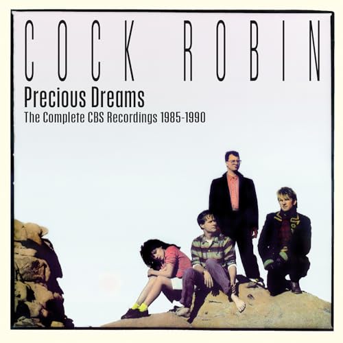 Cock Robin album cover featuring band members posed on a rocky landscape.