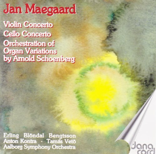 CD cover with abstract watercolor design and composer Jan Maegaard’s name.