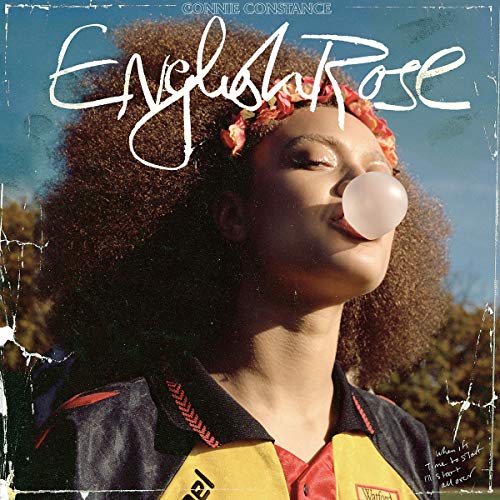 CD cover: woman with afro blowing a bubble, titled "English Rose".