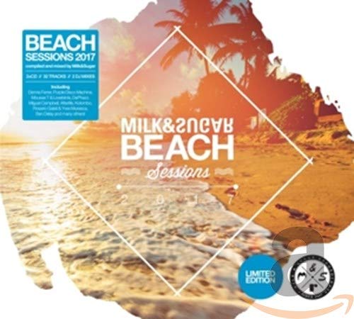 CD cover for “Beach Sessions 2017” with beach scene and text.