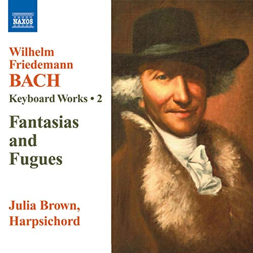 CD cover for W.F. Bach keyboard works featuring a portrait.