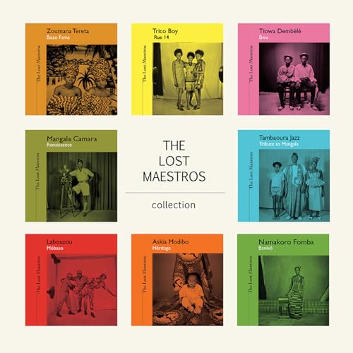 CD cover with nine portraits of musicians in vintage style.