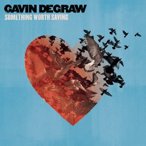 Gavin Degraw album cover: a red heart shape with flying birds.