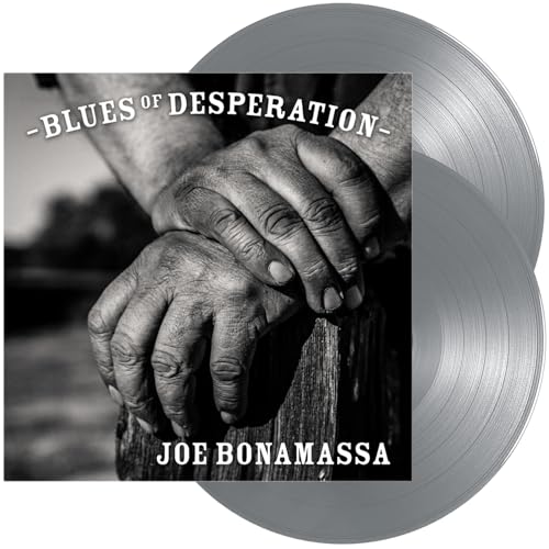 Album cover showing weathered hands resting on a post with two silver vinyl records.