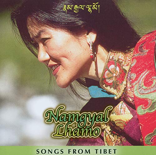 CD cover featuring Namgyal Lhamo, a Tibetan singer in traditional dress.