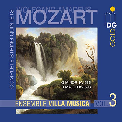 CD cover for Mozart's "Ensemble Villa Musica Vol. 3" with landscape painting.