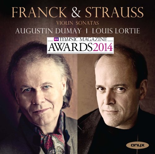 CD cover featuring portraits of violinists Augustin Dumay and Louis Lortie.