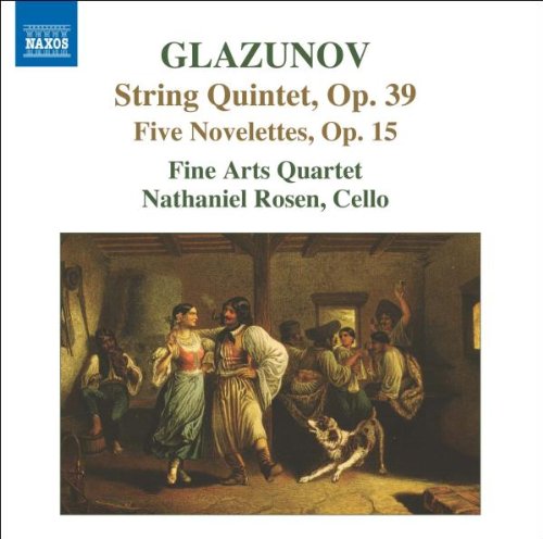 CD cover for Glazunov’s String Quintet featuring a painting of dancers.
