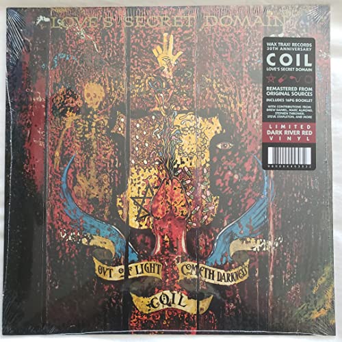 Coil album cover, “Love’s Secret Domain,” with abstract, colorful imagery.