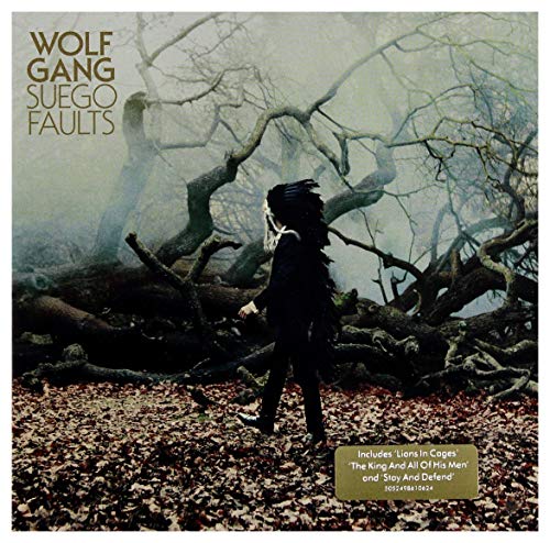 CD cover for Wolf Gang’s “Suego Faults” featuring a figure in a forest.