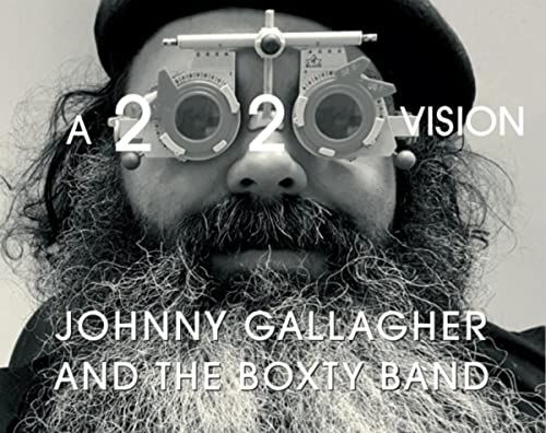 Johnny Gallagher album cover featuring a man with an optician’s tool.