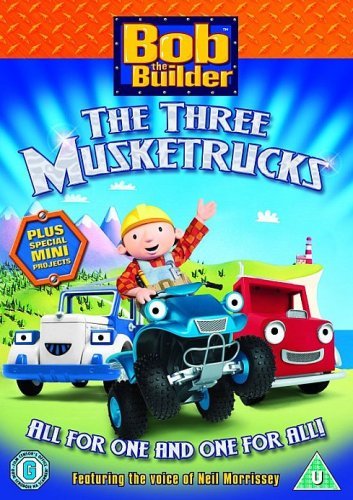 Bob the Builder DVD cover featuring Bob, Scoop, Muck, and Roley.