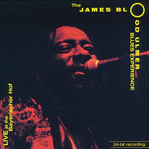 James Blood Ulmer album cover, close-up of musician with microphone.