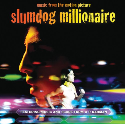 āSlumdog Millionaireā soundtrack CD cover with a blurred image of a boy and girl.