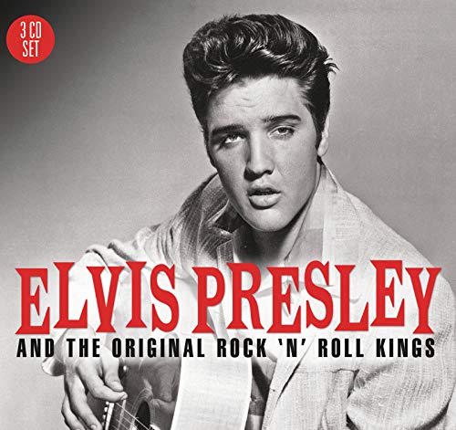 Black and white portrait of Elvis Presley with album title text.